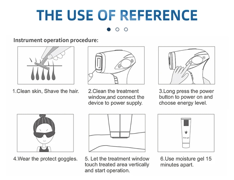 Laser Handheld Hair Removal Machine Ice Cool Permanent Face & Body
