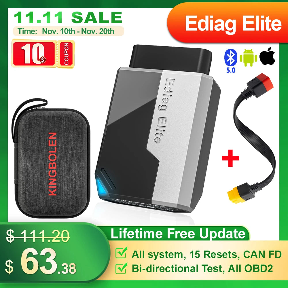 Car Diagnostic Tools All system 15 Resets Bi-directional Auto Scanner OBD2
