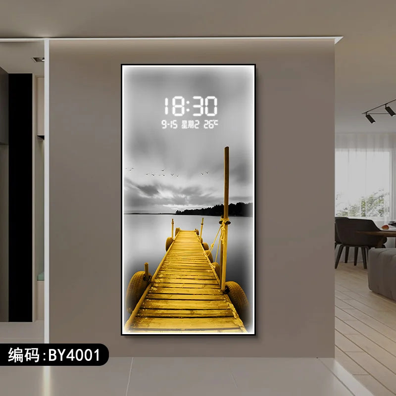 Modern Display Wall Watch Clock Premium Electronic Bedroom Luxury Wall Clock Large Classic