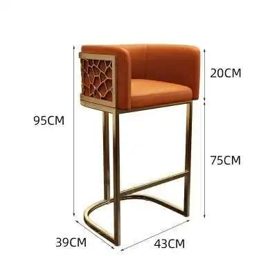Home High Kitchen Stools Nordic Luxury Ergonomic Simple Bar Stool Adjustable