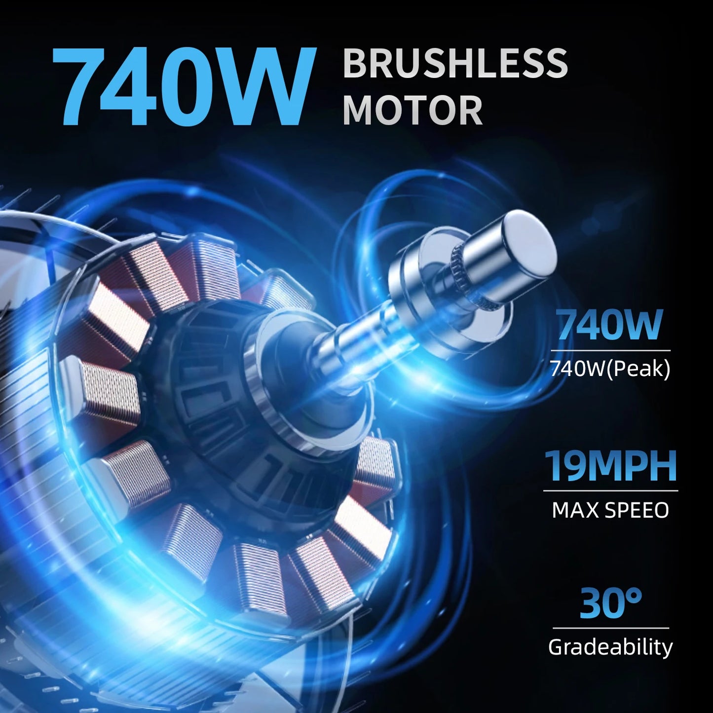 Battery EBike,30+MPH,740W Folding Electric Bike,35 Miles Max Range