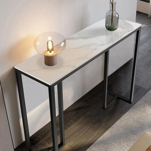 Marble Console Table Modern Accent Side Stand Sofa