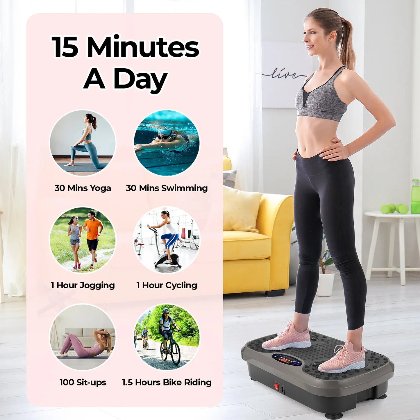 Vibration Plate Exercise Machine, Vibration Plate for Lymphatic Drainage,