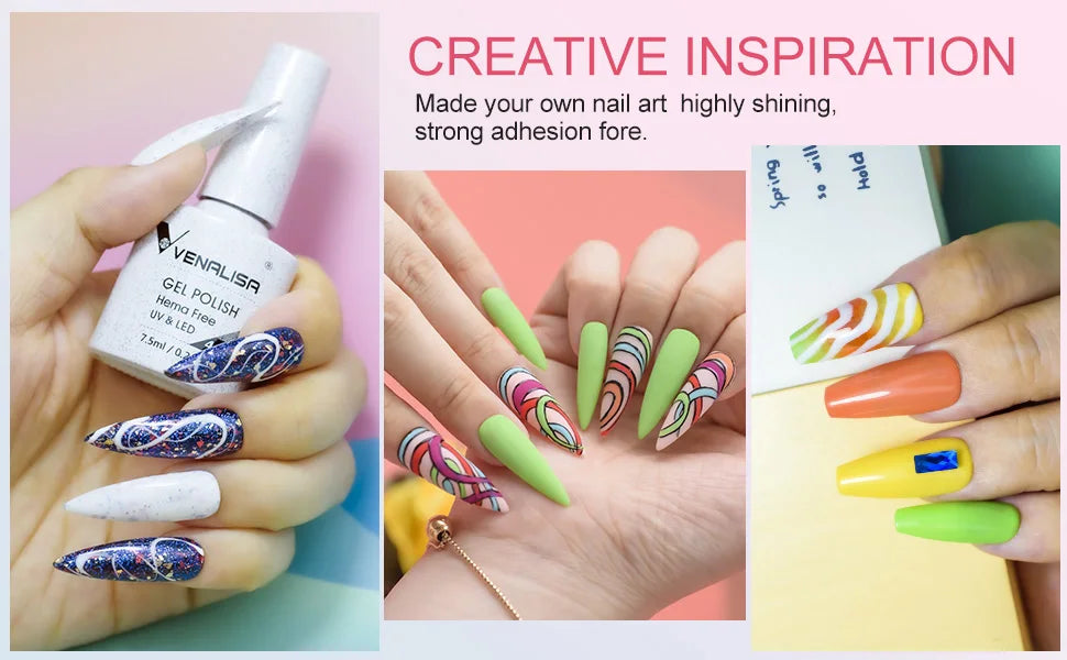 VIP5 Kit Nail Gel Polish HEMA FREE Full Coverage 36/60 Color Gel
