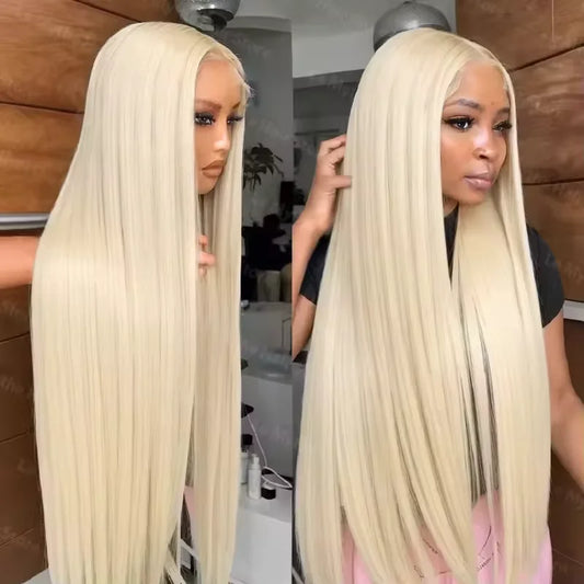 Long Inch 613 Human Hair Wig Blonde 613 Hd Lace Frontal Wig Straight Human Hair Wigs