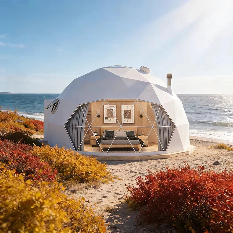 Luxury Prefab Geodesic Dome Tent, Outdoor Camping Glamping