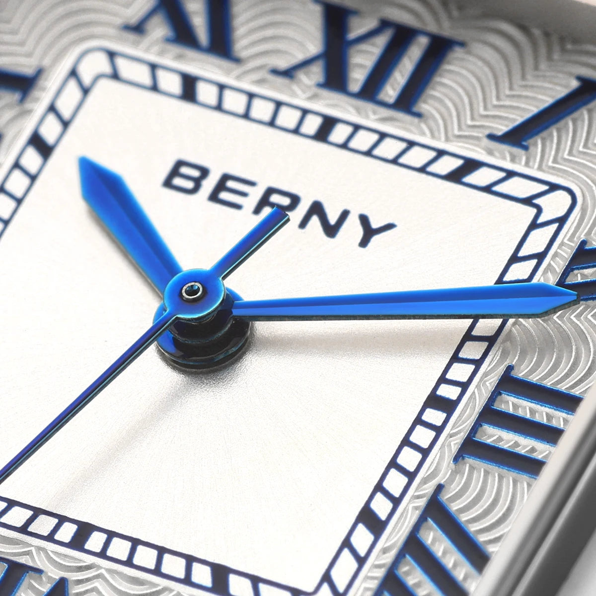 BERNY Square Ladies Watch Quartz Fashion and Exquisite Watch Woman Numeral Small Women's Waterproof New Jewelry Bracelet Women Watch