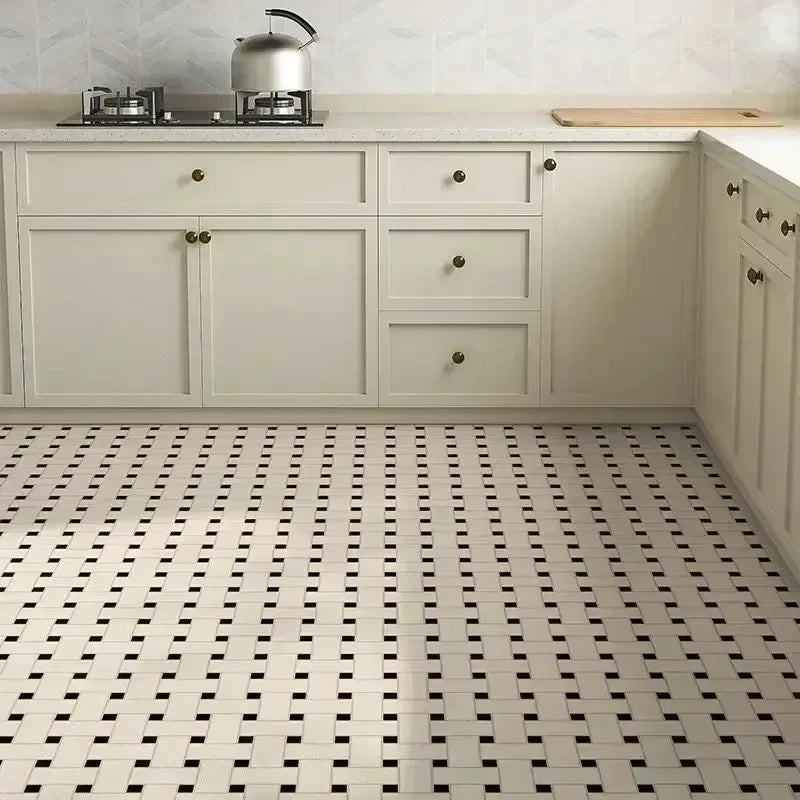 Kitchen Carpet Anti-fouling Oil-proof Grid Floor Mat Scrubbable