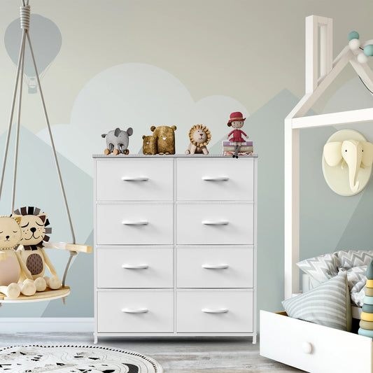 Bedroom With 8 Fabric Drawers Storage Cabinet Steel Frame Assembly