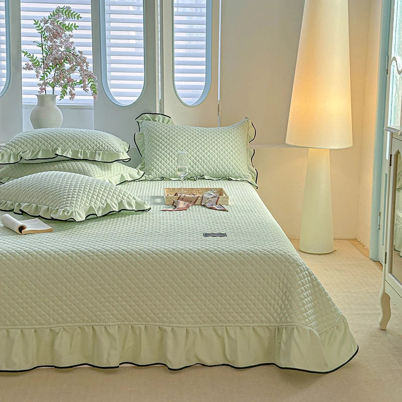 1pc Quilted Bed Cover or 3pcs Bedspread Set For Four Season,