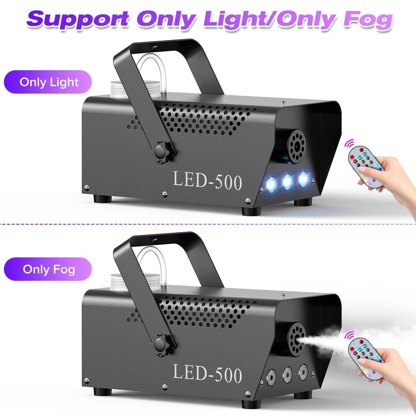 Smoke Machine Wireless Control Fog Machine RGB LED Stage Lighting