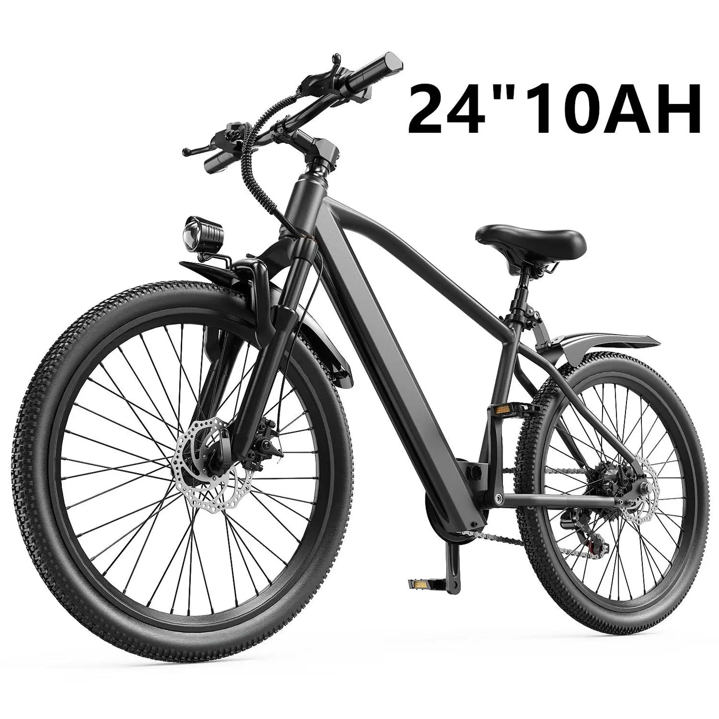 Adults Electric Bicycle, 26" 24" Electric Mountain Bike with 36V Battery, 21 Speed