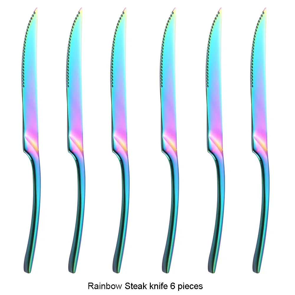 6Pcs/set Stainless Steel Sharp Steak Knife