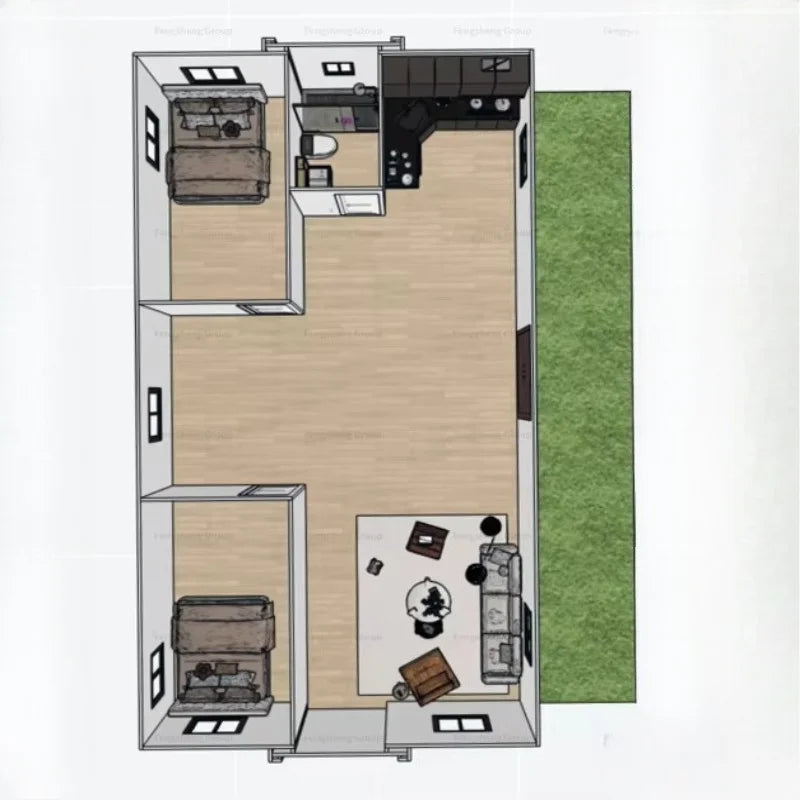 Prefab Houses Module Customized Outdoor Factory Container Home Foldable Tiny 2 3 4 Bedroom Living Container House 20Ft 40Ft