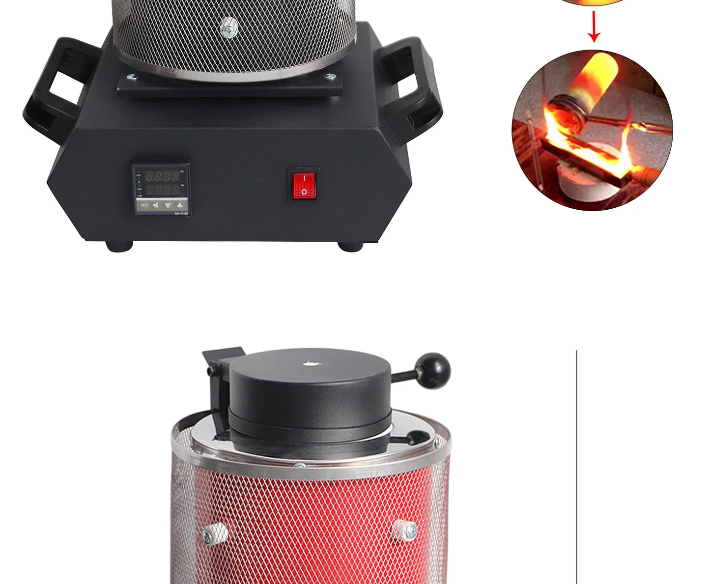 Portable Gold/Silver Melting Furnace - High-Temp Crucible Kit