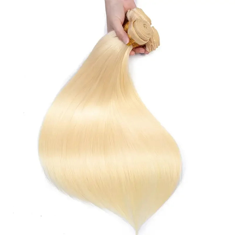 Straight 613 Blonde Color1/3/4 Brazilin an Hair Bundles Sight Weave Remy Human Hair Wig