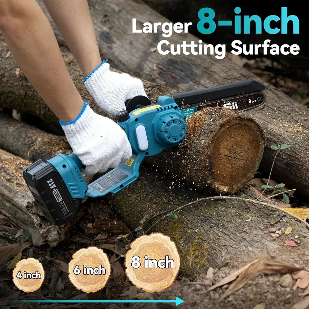 2 in 1 Cordless 6" 8'' Pole Saw Mini Chainsaw Power Electric Pole saw Chain Saw