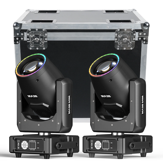 2Pcs 450W Moving Head Lights With Airline Case Beam Stage Lights Combination Set