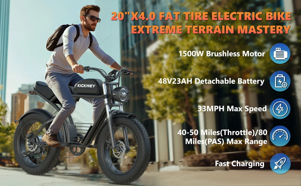 Adult Electric Bicycle 3000w(Dual Motor 1500w×2) 48V 23ah Mountain Bike