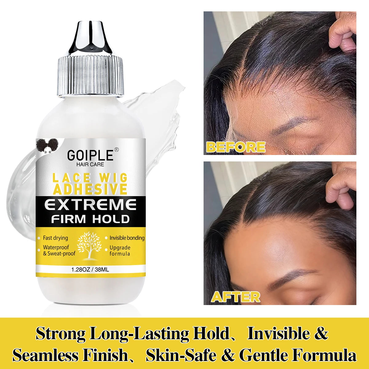 Wig Installation Kit Waterproof Lace Wig Glue for Lace front Wigs