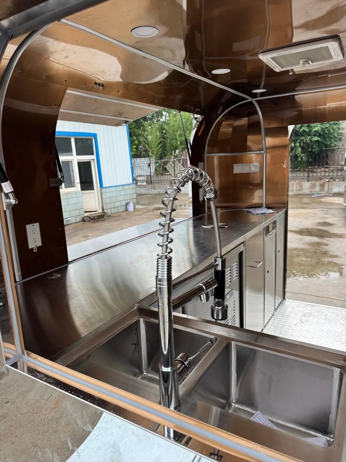 Food Cart Refrigerator, Mobile Food Caravan, Fast Food Trailer for Sale USA
