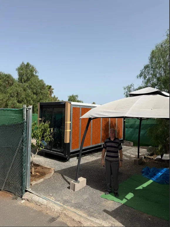 Portable Living Container Tiny House 20ft Foldable Prefab Mobile Modular Office Home Steel Frame Expandable