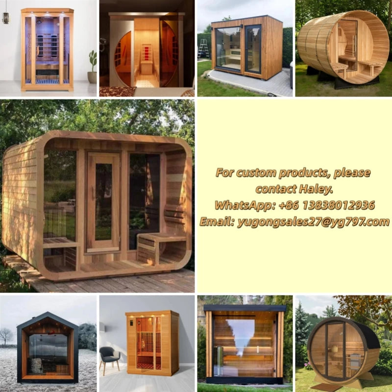 Mobile Sauna Infrared Steam Portable Cabin Home Spa House Indoor Outdoor Relaxation Heating Detox Equipment