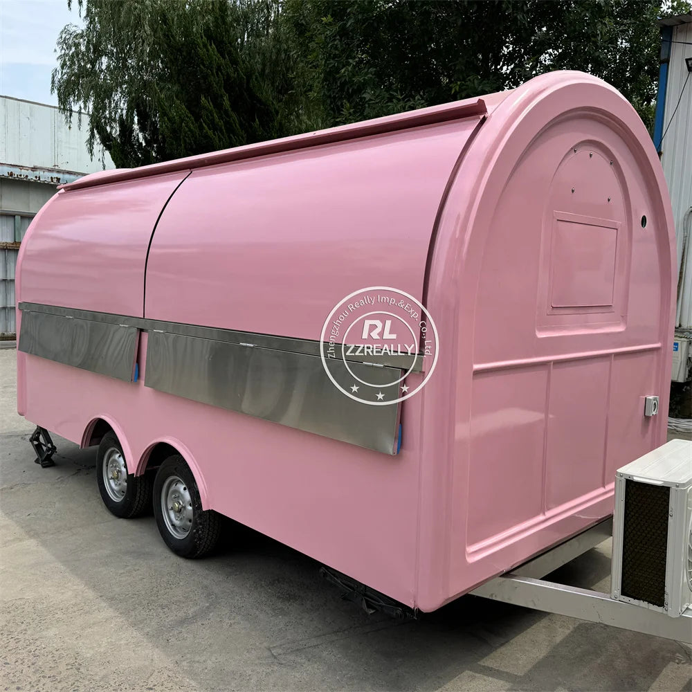 Concession Catering Trailer Street Food Truck Fully Equipped Ice Cream Cart Outdoor Food Trailer With Full Kitchen