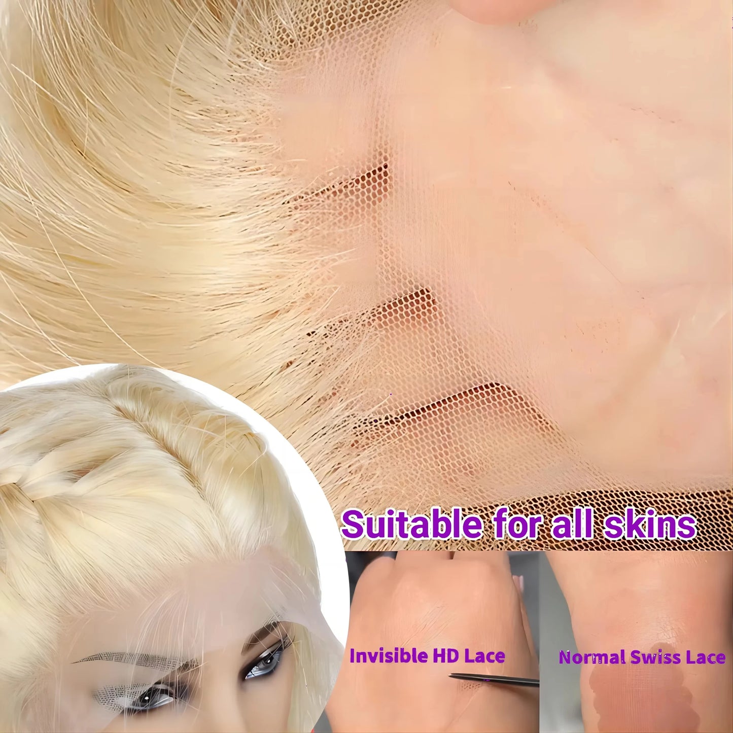 Blonde 613 Lace Front Wigs 13x6 Hd Lace Wig 200% Density