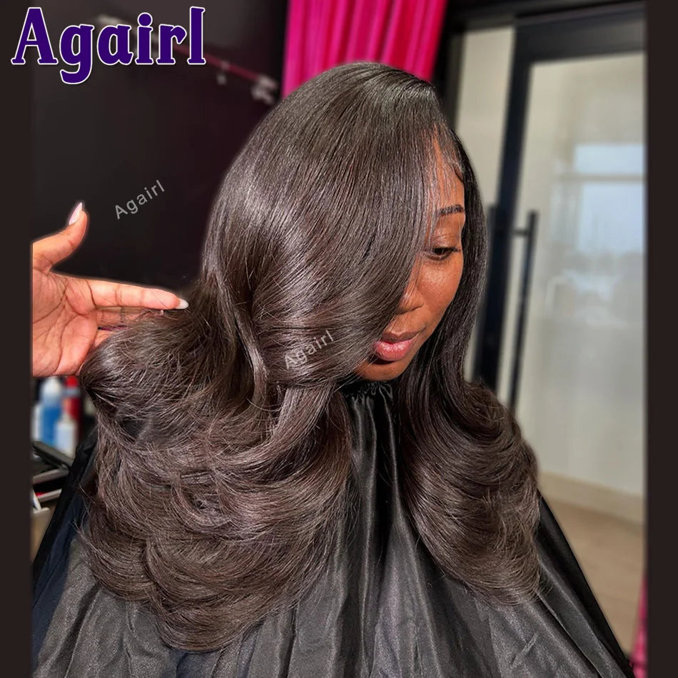 Ginger Brown 200 Density 13x6 13x4 Transparent Lace Front Wigs Human Hair
