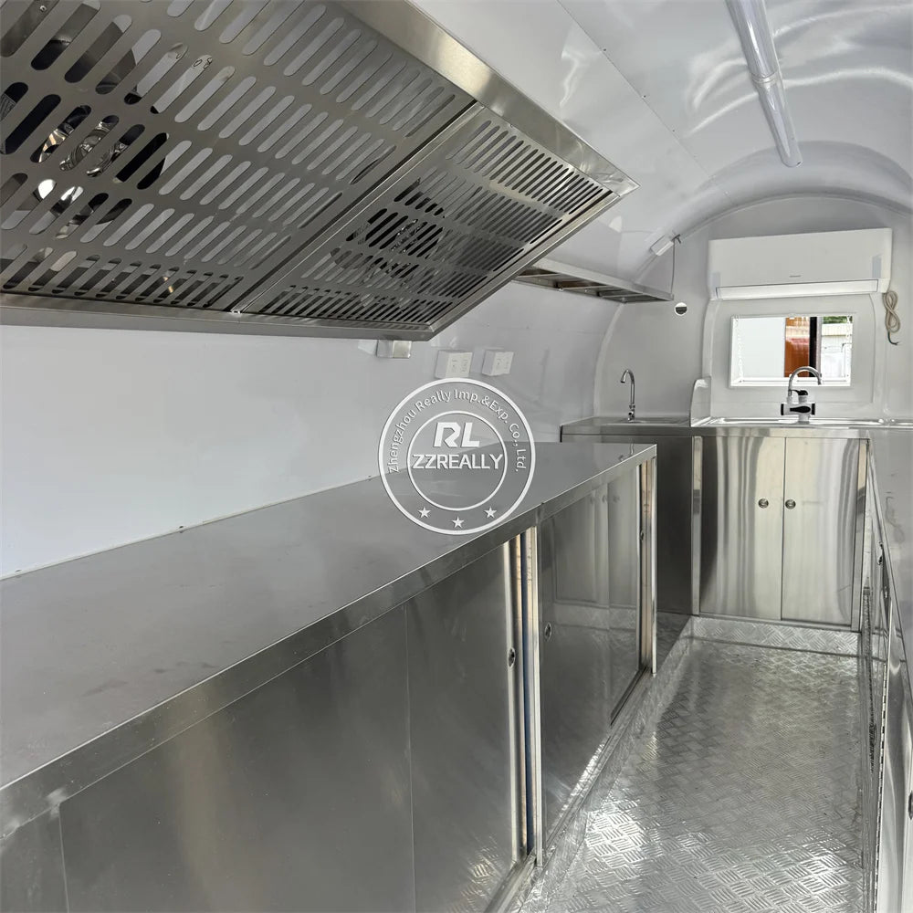 Concession Catering Trailer Street Food Truck Fully Equipped Ice Cream Cart Outdoor Food Trailer With Full Kitchen