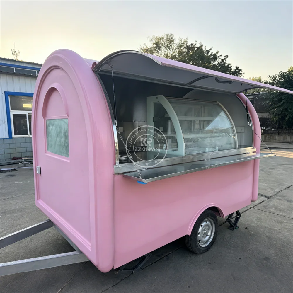 Street Mobile Food Truck Concession Catering Cart Snack BBQ Ice Cream Cart Coffee Pizza