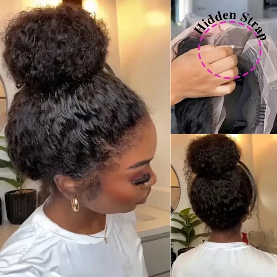 360 HD Full Lace Curly Wigs Human Hair Pre plucked 13x6 13x4 Lace Frontal Wig