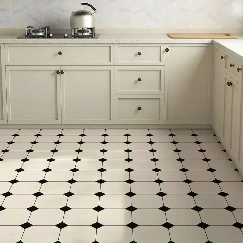 Kitchen Carpet Anti-fouling Oil-proof Grid Floor Mat Scrubbable