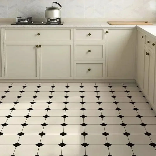 Kitchen Carpet Anti-fouling Oil-proof Grid Floor Mat Scrubbable