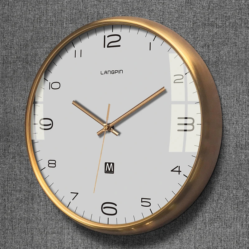 Modern Large Wall Clock Vintage Solid Wood Ro Retro Silent Living