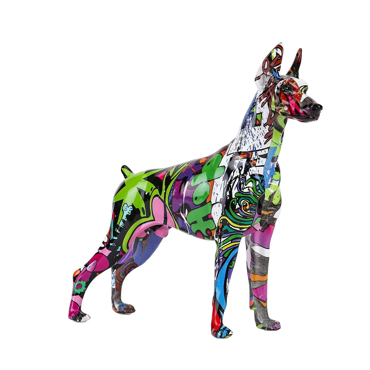 Color Doberman Dog Statue Decorations