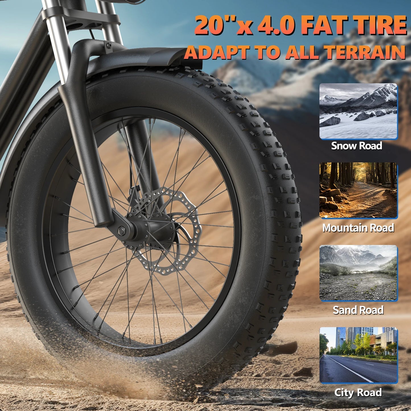 Adult Electric Bicycle 3000w(Dual Motor 1500w×2) 48V 23ah Mountain Bike