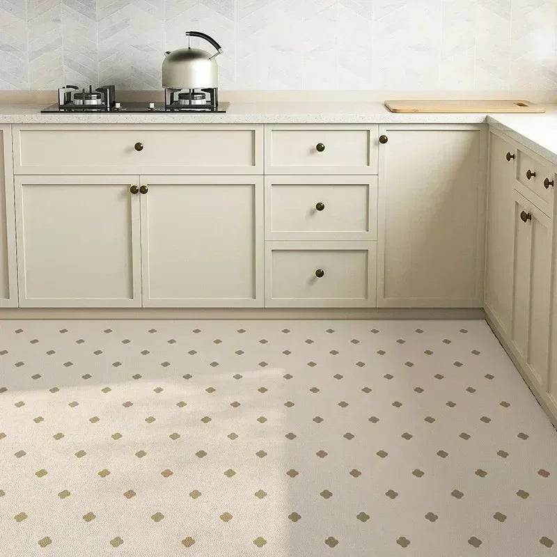 Kitchen Carpet Anti-fouling Oil-proof Grid Floor Mat Scrubbable