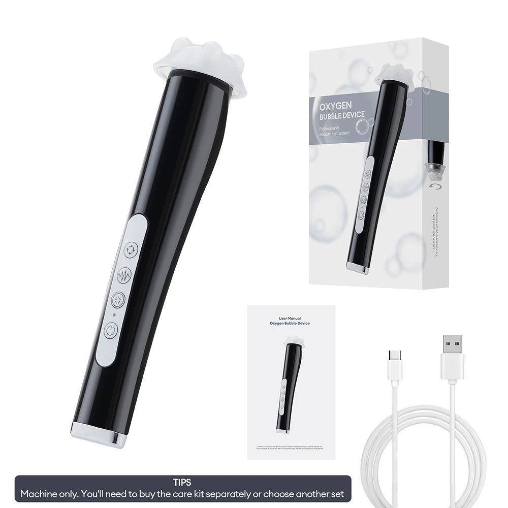CO2 Oxygen Bubble Pen 5 Gear Vibration Oxygen Bubble Beauty Tool