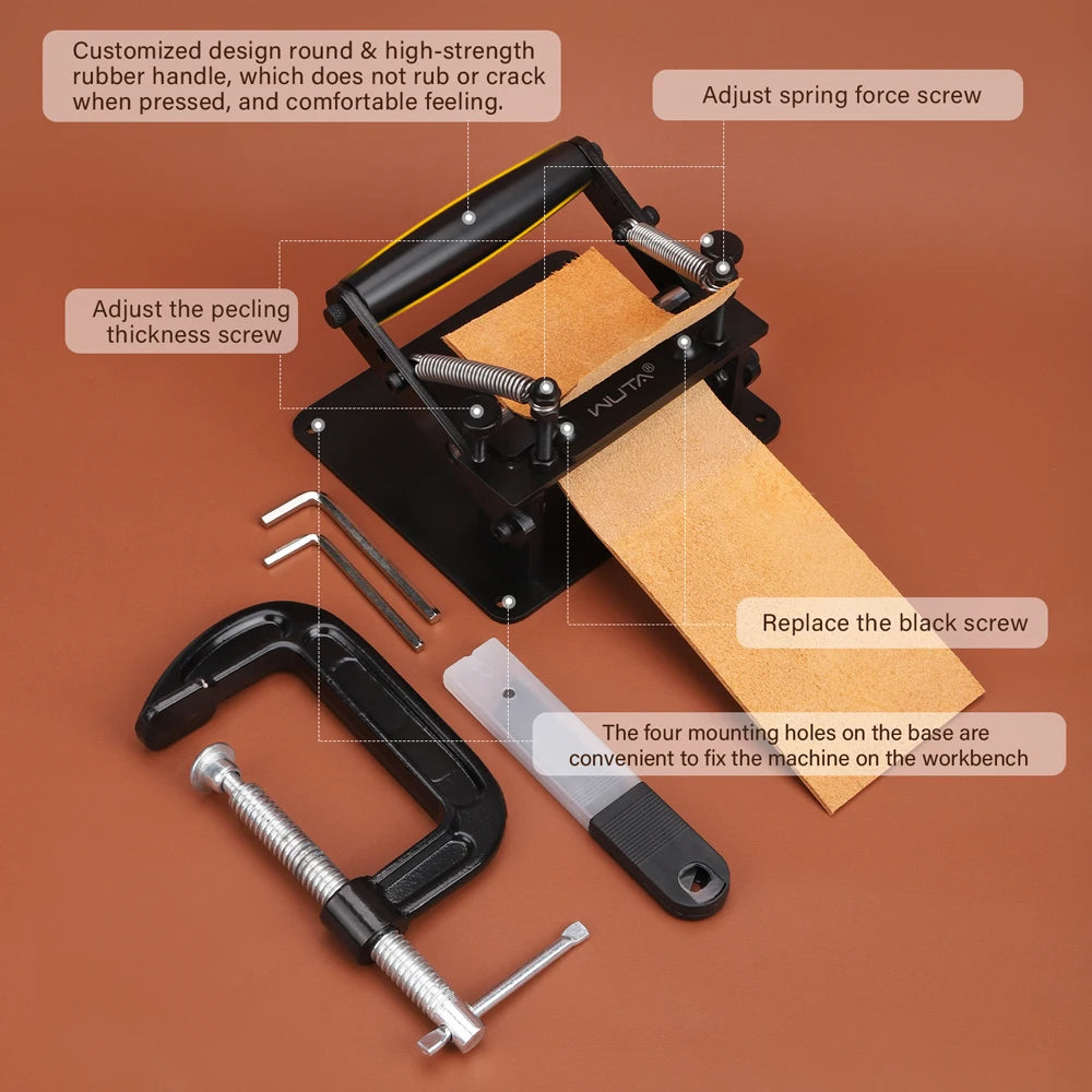 Manual Leather Skiving Machine Strip Belt Thinning Skiver Splitter