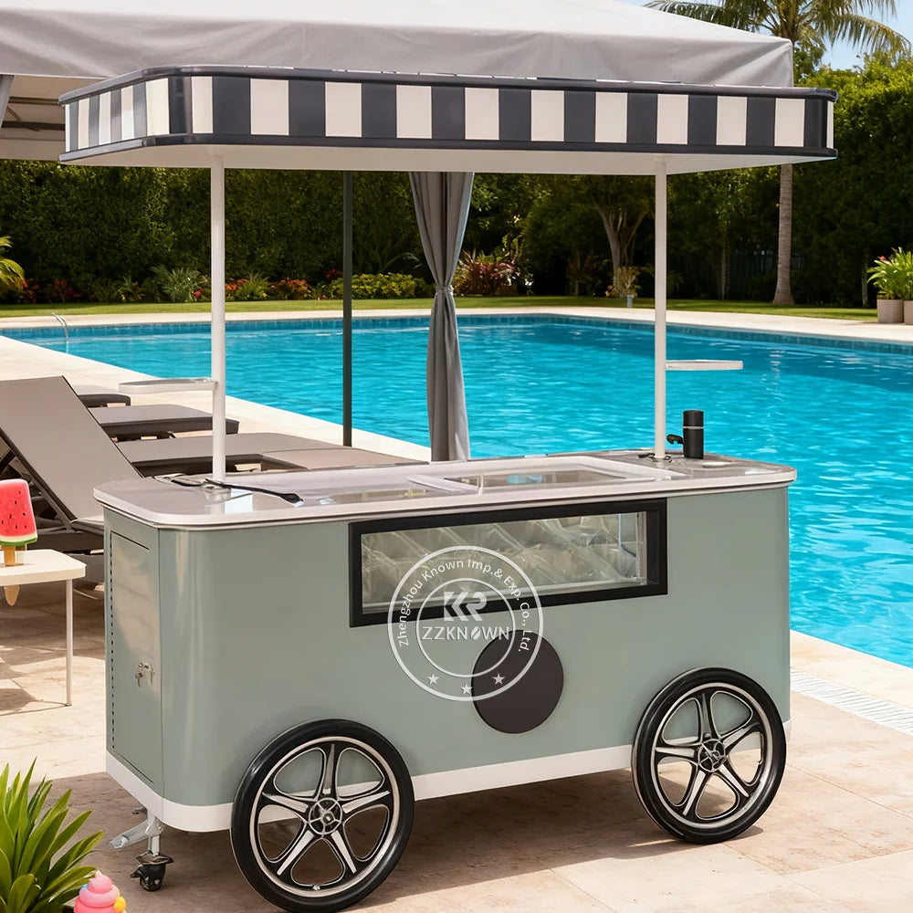New Street Mobile Ice Cream Bike Cart Customized Freezer Gelato Ice Cream Vendor Bike Cart with Refrigerator