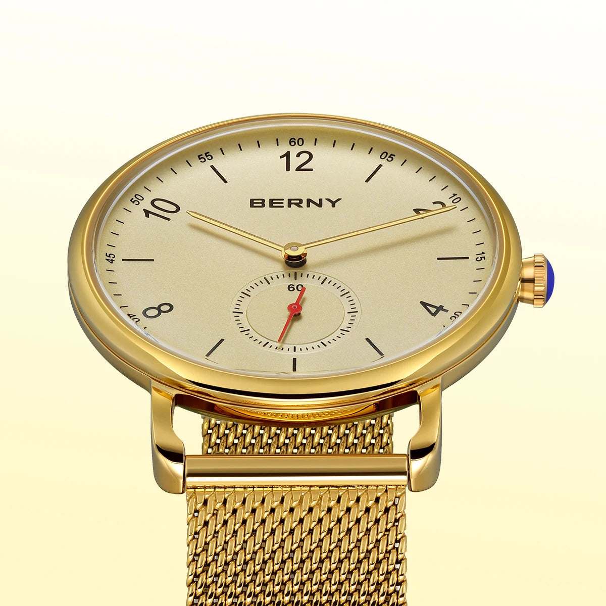 BERNY Quartz Men's Watch  Quality 316L Stainless Steel  Top Slim Case Fashion Couple's Wristwatch Simple Casual Men/Women Watches