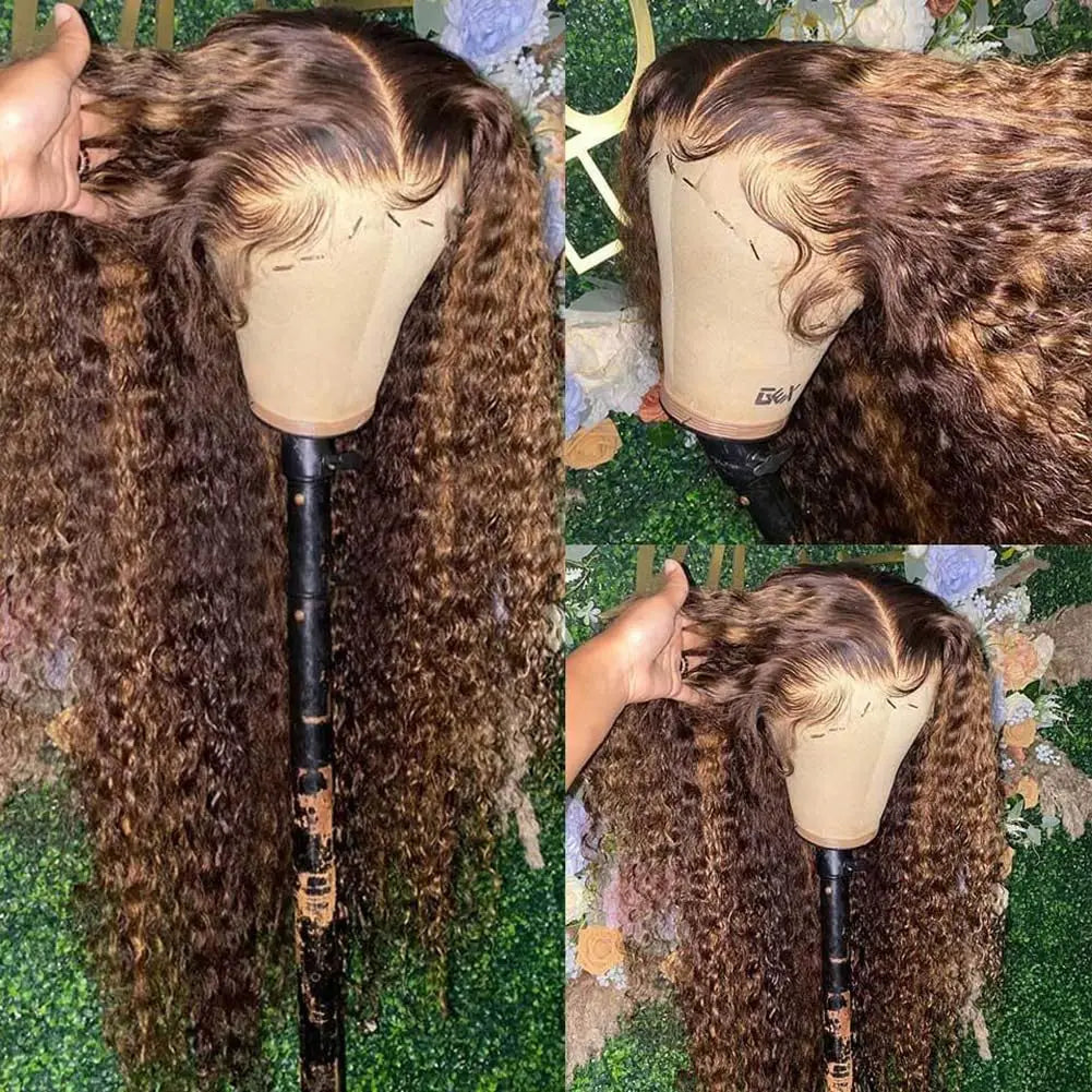 Deep Wave Lace Front Wigs  13x6 HD Transparent Lace Frontal Wigs Human Hair