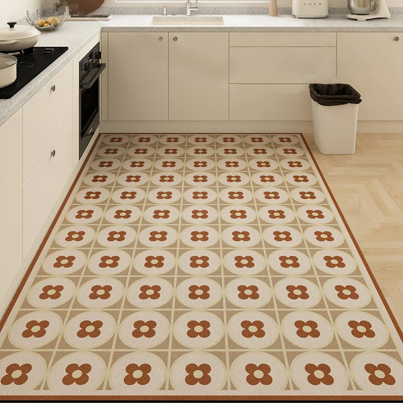 Kitchen Floor Mat Waterproof Large Carpet Pvc Leather Non-slip