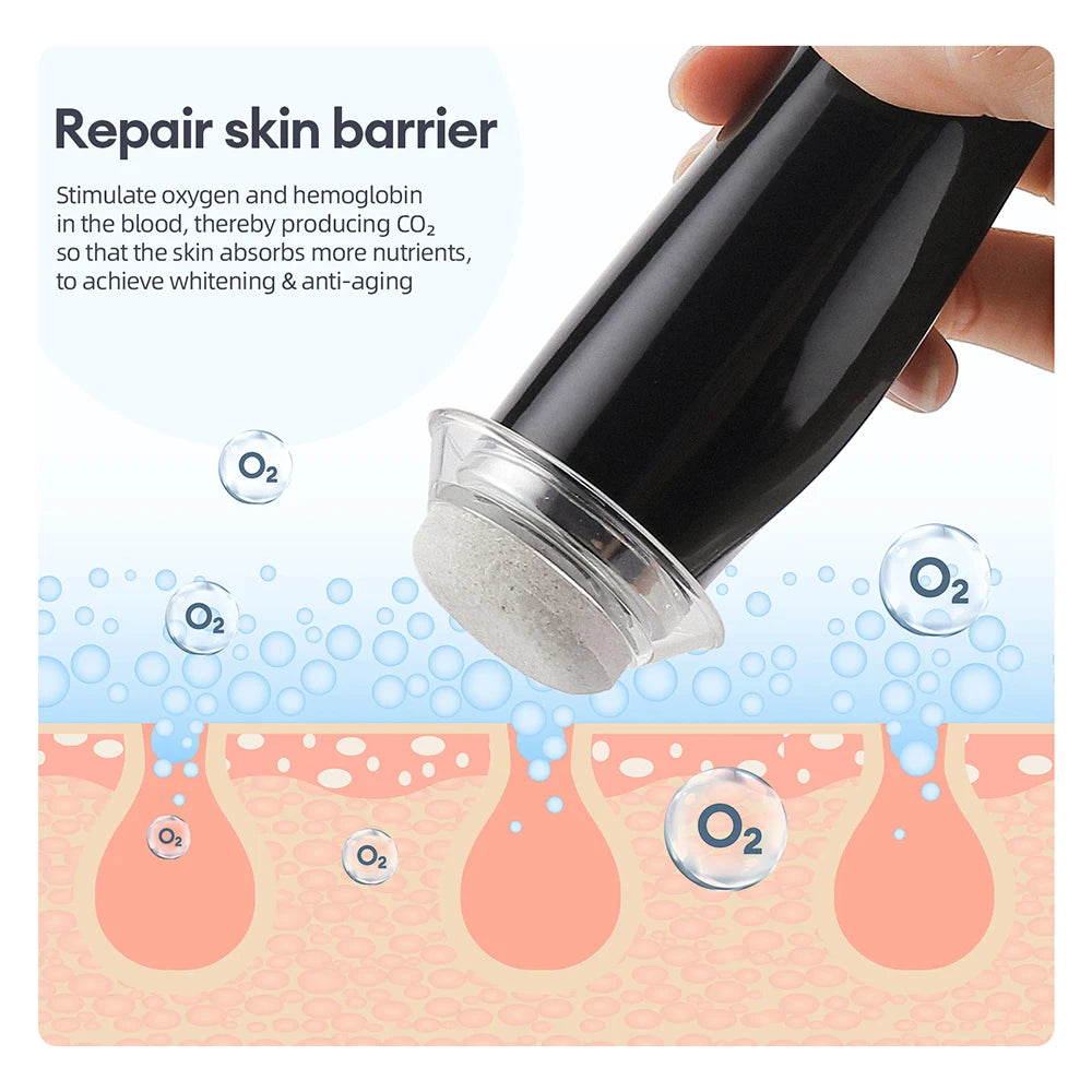 CO2 Oxygen Bubble Pen 5 Gear Vibration Oxygen Bubble Beauty Tool