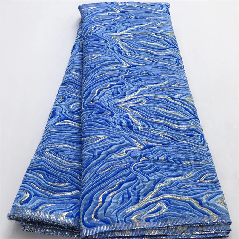 White Luxury African Jacquard Lace Fabric  Nigerian Brocade Lace Fabric