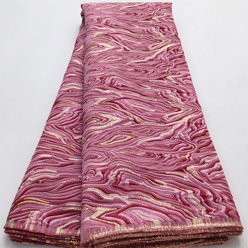 White Luxury African Jacquard Lace Fabric  Nigerian Brocade Lace Fabric