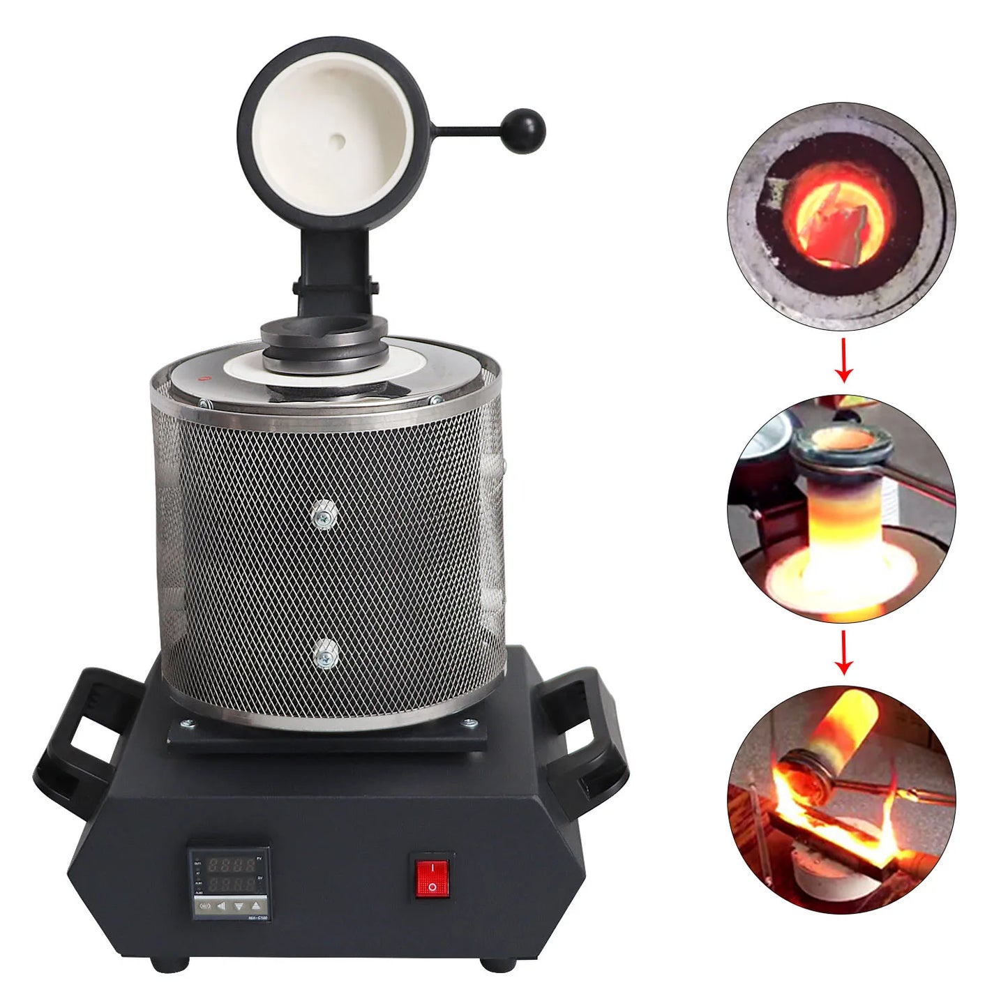 Portable Gold/Silver Melting Furnace - High-Temp Crucible Kit
