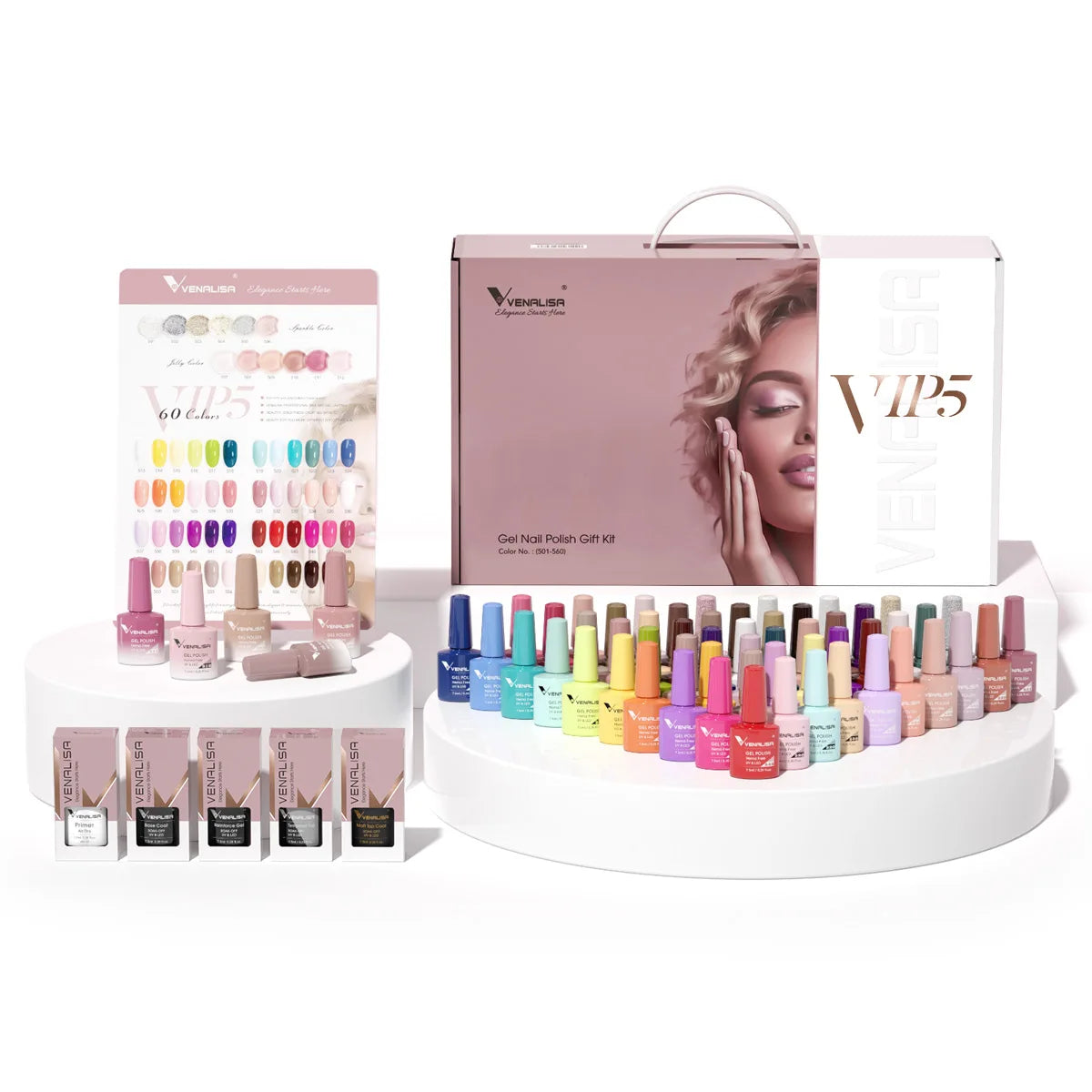 Whole Set Nail Gel Polish with Color Display